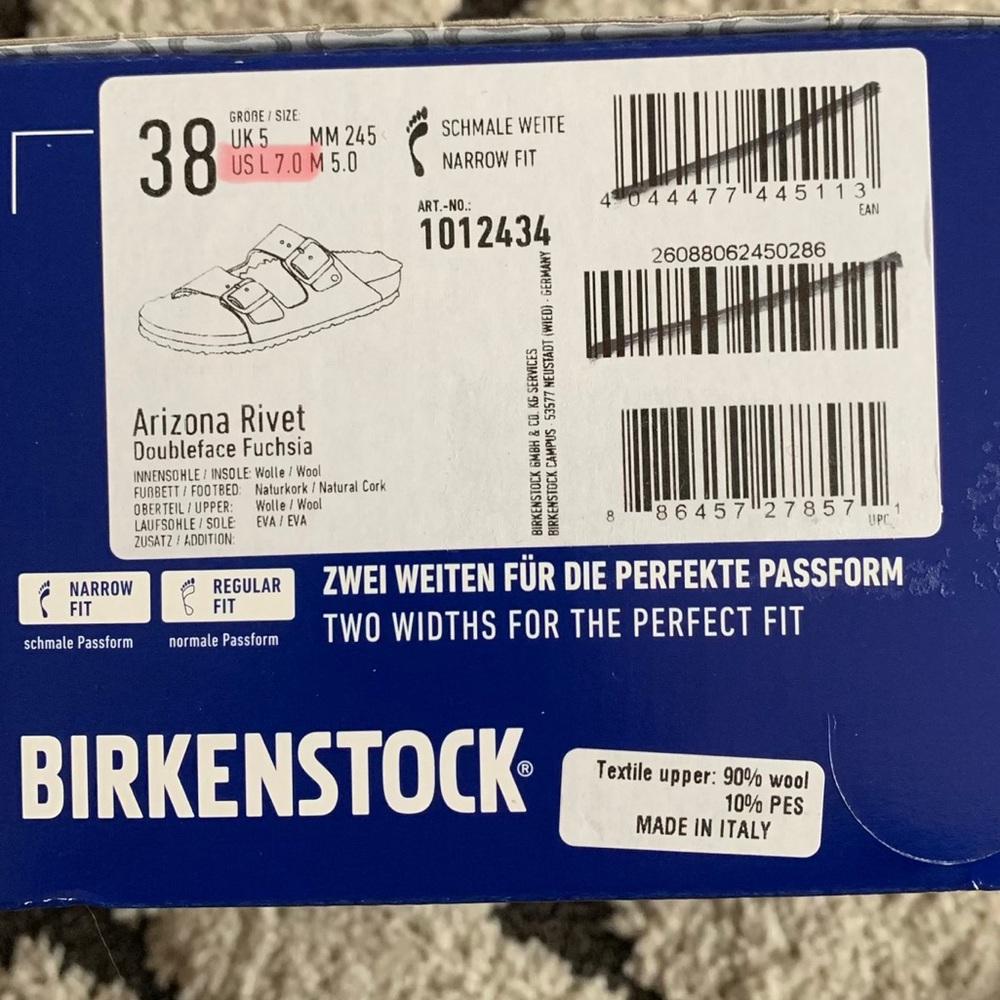 New! Birkenstock Arizona Rivet Sz 6US (37) Fuchsia - Picture 7 of 8